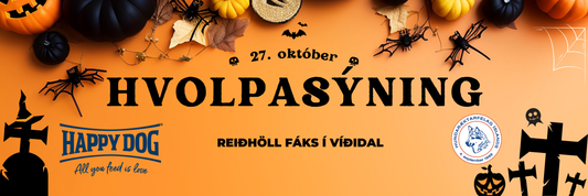 Hvolpasýning 27. október - Dagskrá og upplýsingar